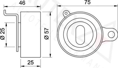 Autex 641805 - Натяжной ролик, зубчатый ремень ГРМ autospares.lv