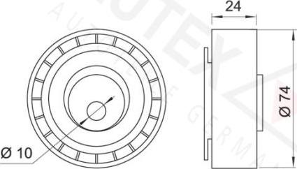 Autex 641886 - Натяжной ролик, зубчатый ремень ГРМ autospares.lv