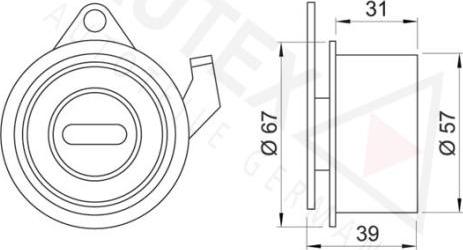 Autex 641835 - Натяжной ролик, зубчатый ремень ГРМ autospares.lv