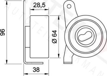 Autex 641827 - Натяжной ролик, зубчатый ремень ГРМ autospares.lv