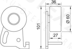 Autex 641357 - Натяжной ролик, зубчатый ремень ГРМ autospares.lv