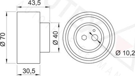 Autex 641363 - Натяжной ролик, зубчатый ремень ГРМ autospares.lv