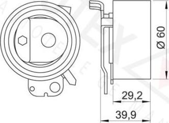 Autex 641376 - Натяжной ролик, зубчатый ремень ГРМ autospares.lv