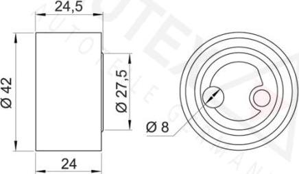 Autex 641239 - Натяжной ролик, зубчатый ремень ГРМ autospares.lv