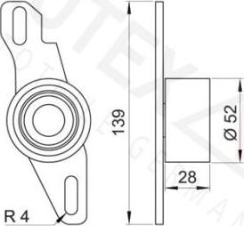 Autex 641235 - Натяжной ролик, зубчатый ремень ГРМ autospares.lv