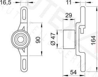 Autex 641790 - Натяжной ролик, зубчатый ремень ГРМ autospares.lv