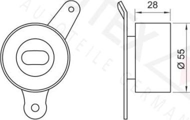 Autex 641715 - Натяжной ролик, зубчатый ремень ГРМ autospares.lv