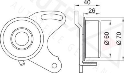 Autex 641731 - Натяжной ролик, зубчатый ремень ГРМ autospares.lv