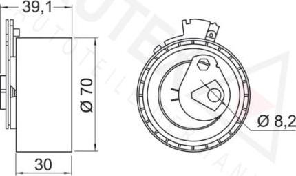 Autex 642042 - Натяжной ролик, зубчатый ремень ГРМ autospares.lv