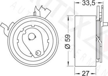 Autex 642002 - Натяжной ролик, зубчатый ремень ГРМ autospares.lv