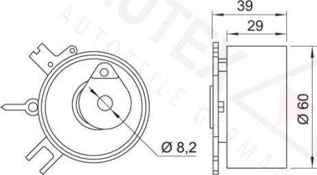 Autex 642078 - Натяжной ролик, зубчатый ремень ГРМ autospares.lv