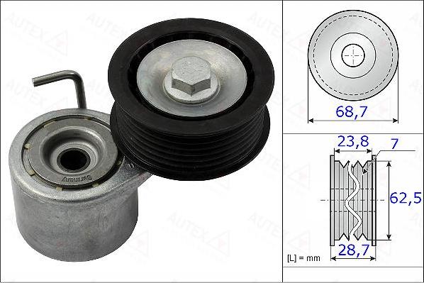 Autex 654965 - Натяжитель, поликлиновый ремень autospares.lv