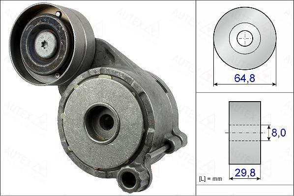 Autex 654966 - Натяжитель, поликлиновый ремень autospares.lv