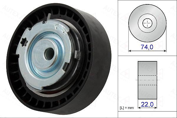 Autex 654906 - Натяжной ролик, зубчатый ремень ГРМ autospares.lv