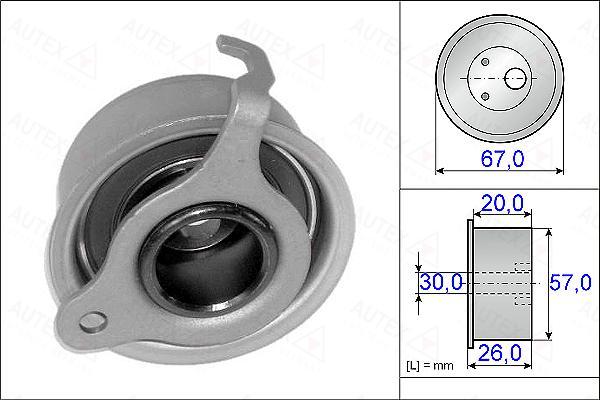 Autex 654923 - Натяжной ролик, зубчатый ремень ГРМ autospares.lv