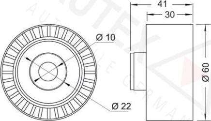 Autex 654089 - Направляющий ролик, зубчатый ремень ГРМ autospares.lv