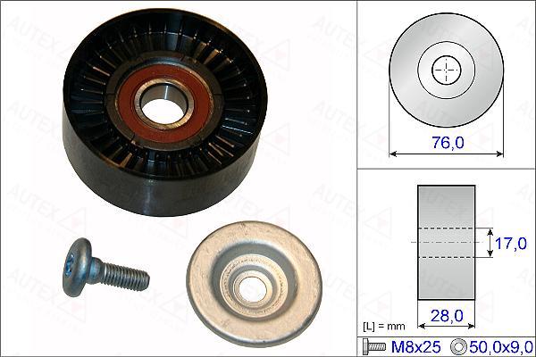 Autex 654894 - Ролик, поликлиновый ремень autospares.lv