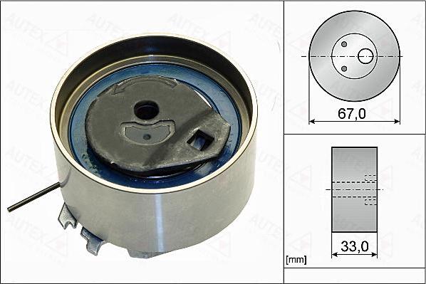 Autex 654854 - Натяжной ролик, зубчатый ремень ГРМ autospares.lv