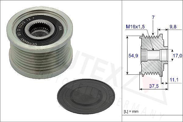 Autex 654804 - Шкив генератора, муфта autospares.lv