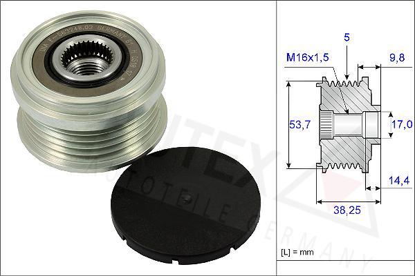 Autex 654870 - Шкив генератора, муфта autospares.lv