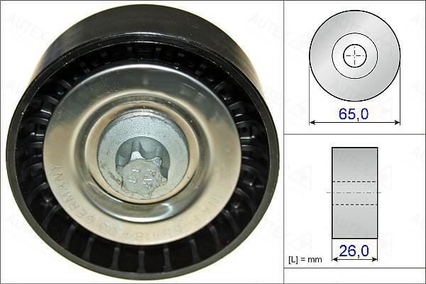 Autex 654873 - Ролик, поликлиновый ремень autospares.lv