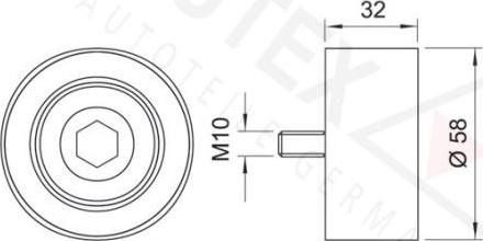 Autex 654384 - Направляющий ролик, зубчатый ремень ГРМ autospares.lv