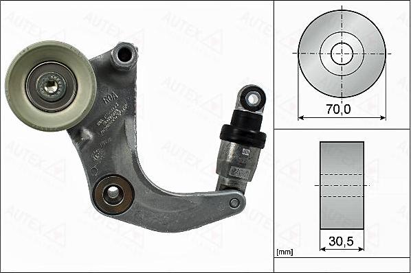 Autex 655017 - Натяжитель, поликлиновый ремень autospares.lv