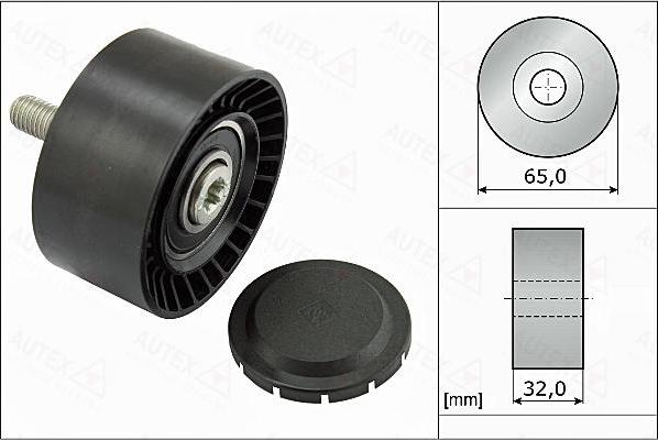 Autex 655089 - Ролик, поликлиновый ремень autospares.lv