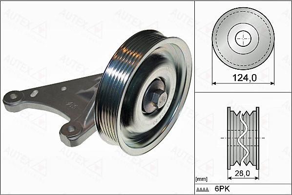 Autex 655079 - Ролик, поликлиновый ремень autospares.lv