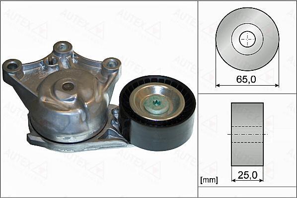 Autex 655074 - Натяжитель, поликлиновый ремень autospares.lv