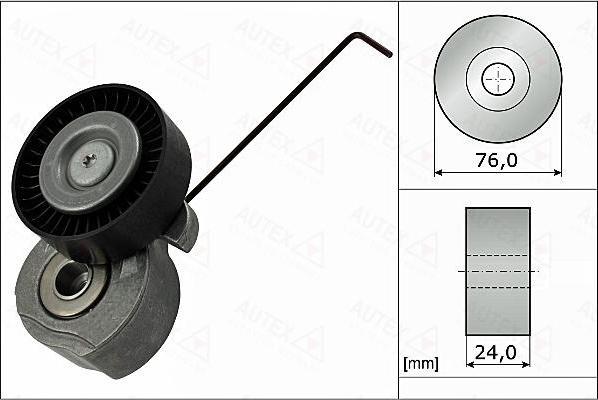 Autex 655070 - Натяжитель, поликлиновый ремень autospares.lv