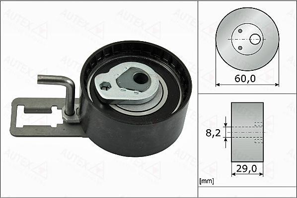 Autex 655150 - Натяжной ролик, зубчатый ремень ГРМ autospares.lv