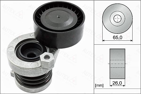 Autex 655100 - Натяжитель, поликлиновый ремень autospares.lv