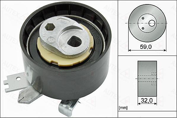 Autex 655110 - Натяжной ролик, зубчатый ремень ГРМ autospares.lv