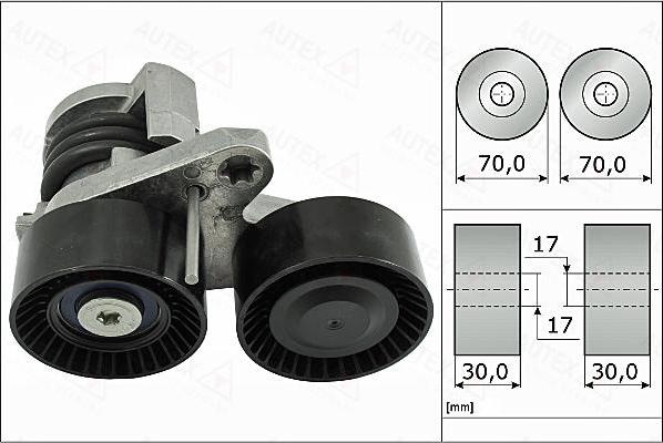 Autex 655134 - Натяжитель, поликлиновый ремень autospares.lv