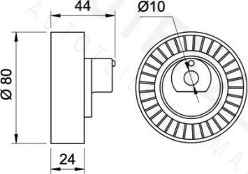 Autex 651496 - Ролик, поликлиновый ремень autospares.lv