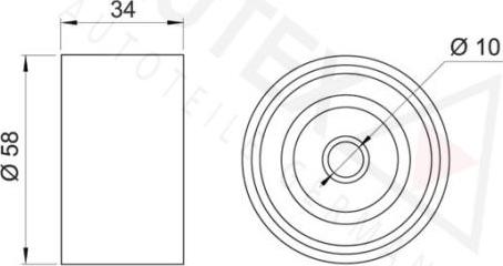 Autex 651564 - Направляющий ролик, зубчатый ремень ГРМ autospares.lv