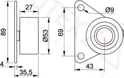 Autex 651618 - Направляющий ролик, зубчатый ремень ГРМ autospares.lv