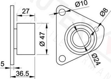 Autex 651617 - Направляющий ролик, зубчатый ремень ГРМ autospares.lv