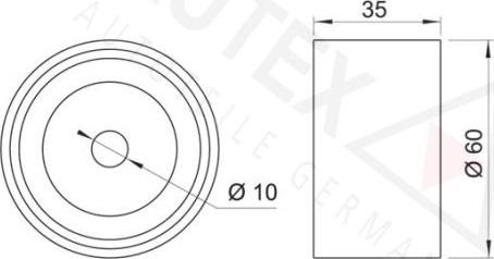 Autex 651638 - Направляющий ролик, зубчатый ремень ГРМ autospares.lv