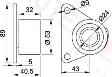 Autex 651620 - Направляющий ролик, зубчатый ремень ГРМ autospares.lv