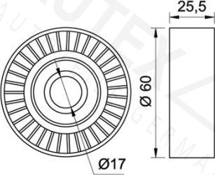 Autex 651064 - Ролик, поликлиновый ремень autospares.lv