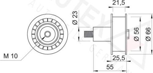 Autex 651145 - Направляющий ролик, зубчатый ремень ГРМ autospares.lv