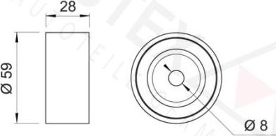 Autex 651124 - Натяжной ролик, зубчатый ремень ГРМ autospares.lv