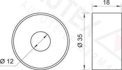 Autex 651126 - Направляющий ролик, зубчатый ремень ГРМ autospares.lv