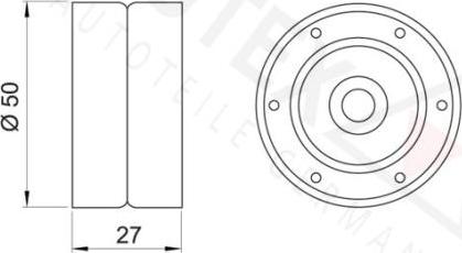 Autex 651811 - Направляющий ролик, зубчатый ремень ГРМ autospares.lv