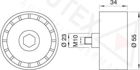 Autex 651396 - Направляющий ролик, зубчатый ремень ГРМ autospares.lv