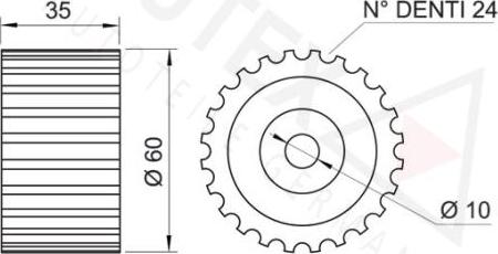 Autex 651227 - Направляющий ролик, зубчатый ремень ГРМ autospares.lv