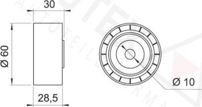 Autex 651794 - Ролик, поликлиновый ремень autospares.lv