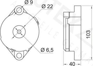 Autex 601026 - Натяжитель, поликлиновый ремень autospares.lv